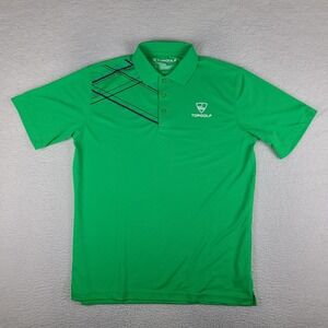Top Golf Polo Shirt Mens Large‎ Green Performance Short Sleeve